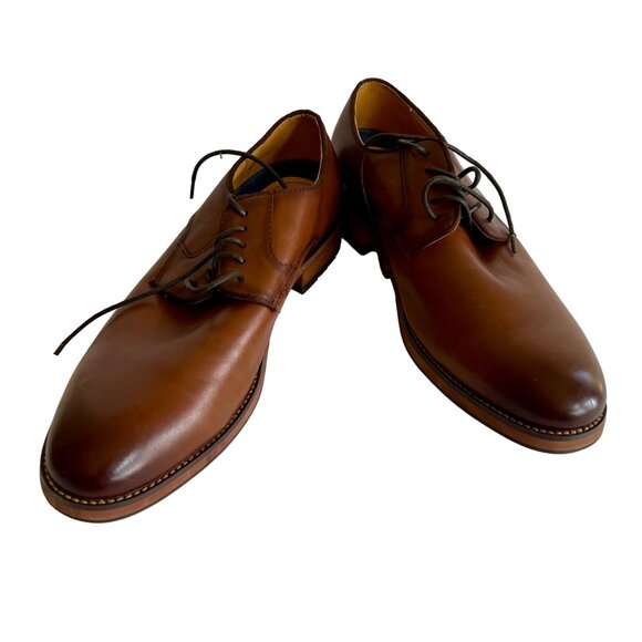Florsheim Mens Leather Cognac Lace Up Oxford Dress shoes men US 9 EU 42 new
